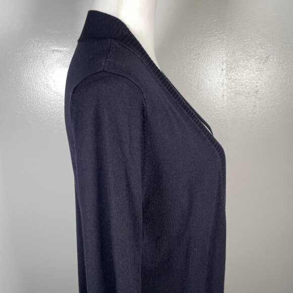 Premise Studio Black Shawl Neck Open Front Soft Knit Long Sleeve Cardigan S - Picture 8 of 13